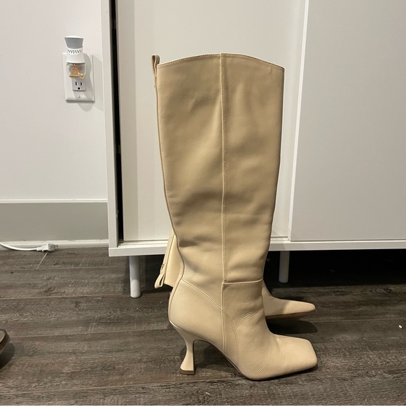 Sam Edelman Adi Tall Boots in Eggshell - Picture 2 of 5